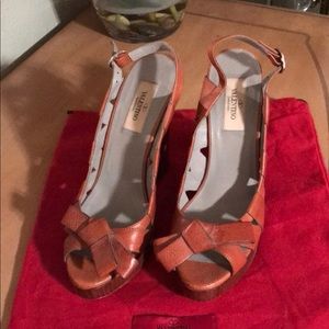 Valentino bow wedge sandals